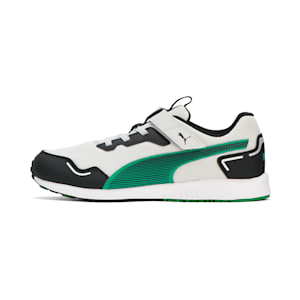 キッズ プーマ スピードモンスター V4 スニーカー 17-24cm, Glacial Gray-PUMA Black-Archive Green, extralarge-JPN