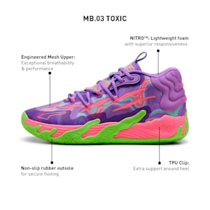 MB.03 Toxic Unisex Basketball Shoes, Purple Glimmer-Green Gecko, extralarge-IND