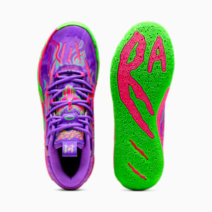 Tenis de baloncesto PUMA x LAMELO BALL MB.03 para hombres, Purple Glimmer-Green Gecko, extralarge