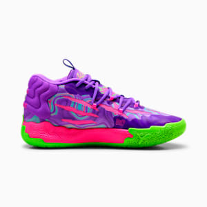 PUMA x LAMELO BALL MB.03 Toxic Men's Basketball Shoes, Purple Glimmer-Green Gecko, extralarge