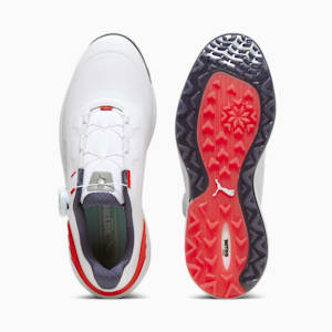 メンズ ゴルフ アルファキャット ニトロ ディスク スパイクレス シューズ, PUMA White-For All Time Red-PUMA Navy, extralarge-JPN