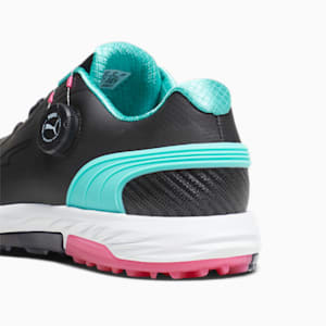 メンズ ゴルフ アルファキャット ニトロ ディスク スパイクレス シューズ, PUMA Black-AQUA GREEN-SHOCKING PINK, extralarge-JPN