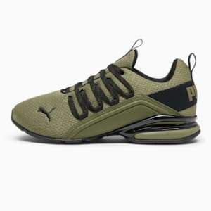 Axelion Refresh Wide Men's Running Shoes, Dark Green Moss-PUMA Black, extralarge