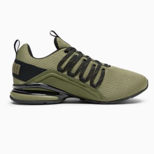 Axelion Refresh Wide Men's Running Shoes, Dark Green Moss-PUMA Black, extralarge