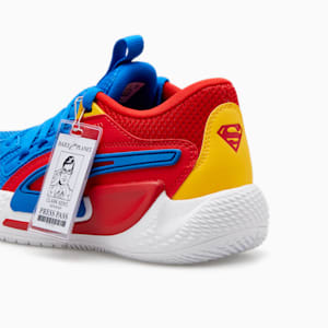 メンズ PUMA x スーパーマン 85周年 カオス コートライダー バスケットボールシューズ, Racing Blue-Yellow Sizzle-For All Time Red, extralarge-JPN