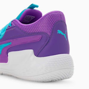 Court Rider Chaos Team Unisex Basketball Shoes, Purple Glimmer-Bright Aqua-PUMA White, extralarge-IND