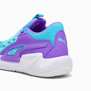 Court Rider Chaos Team Men's Basketball Shoes, Purple Glimmer-Bright Aqua-PUMA White, extralarge