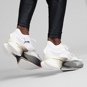 Tenis para correr Fastroid, PUMA White-PUMA Silver-Cherry Tomato, extralarge