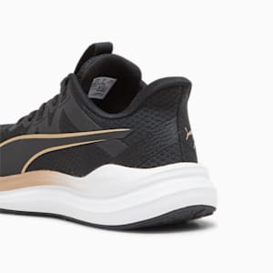 Reflect Lite Molten Metal Women's Running Shoes, PUMA Black-Puma Team Gold, extralarge-IND
