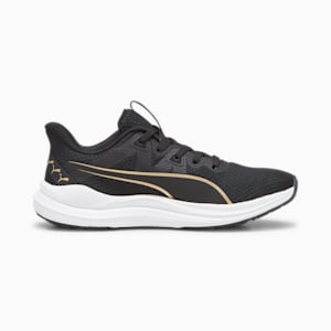Reflect Lite Molten Metal Women's Running Shoes, PUMA Black-Puma Team Gold, extralarge-IND