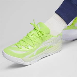 Tenis de básquetbol All-Pro NITRO para hombre, Lime Squeeze-PUMA White, extralarge