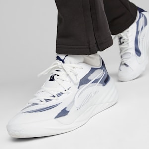 All-Pro NITRO™ Team Basketball Shoes, PUMA White-PUMA Navy-Lime Squeeze, extralarge-IND