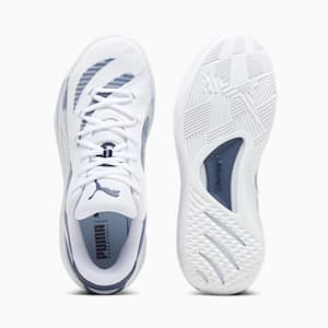 All-Pro NITRO Team Basketball Shoes, PUMA White-PUMA Navy-Lime Squeeze, extralarge-GBR