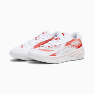 メンズ オールプロ ニトロ チーム バスケットボールシューズ, PUMA White-For All Time Red, extralarge-JPN