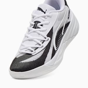 Synthetic upper features a Puma® wordmark and cat logo on the strap, Puma Basket Platform Strap Women S Black Leather Fashio, extralarge