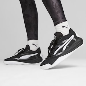 Black puma basketball shoes discount