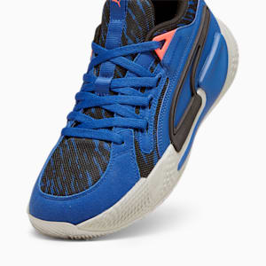 Clyde's Closet Court Rider Basketball Shoes, Clyde Royal-Harbor Mist-PUMA Black-Fire Orchid, extralarge