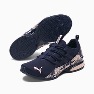 Zapatos para correr Riaze Prowl Ice Dye para mujer, PUMA Navy-Rose Quartz