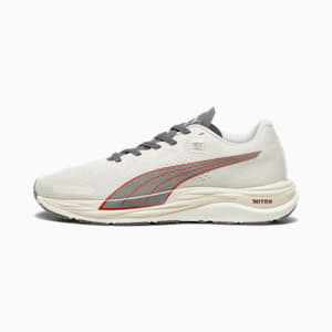 PUMA x FIRST MILE Velocity NITRO™ 2 Men's Running Shoes, Alpine Snow-Cool Dark Gray-Astro Red, extralarge-IND