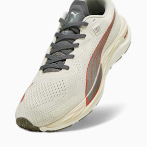 Zapatos PUMA x FIRST MILE Velocity NITRO™ 2 de hombre para correr, Alpine Snow-Cool Dark Gray-Astro Red, extragrande