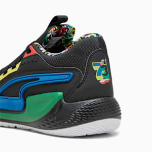 Court Rider Chaos Trash Talk Unisex Basketball Shoes, PUMA Black-Pelé Yellow-Archive Green-Racing Blue-PUMA White, extralarge-IND