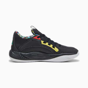 Tenis de basquetbol Court Rider Chaos Trash Talk, PUMA Black-Pelé Yellow-Archive Green-Racing Blue-PUMA White, extralarge