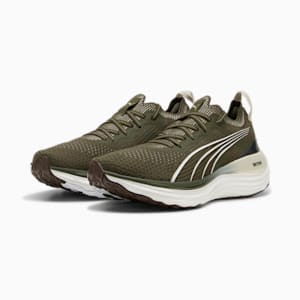 Souliers de course à pied tricotés ForeverRun NITRO Homme, Dark Olive-PUMA White, extralarge