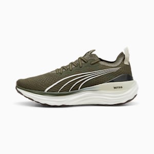 Souliers de course à pied tricotés ForeverRun NITRO Homme, Dark Olive-PUMA White, extralarge