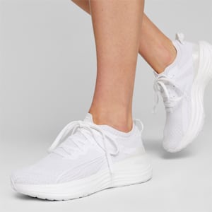Zapatos para correr ForeverRun NITRO™ Knit de mujer, PUMA White-Feather Gray, extragrande