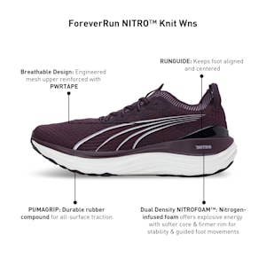 ForeverRun NITRO™ Knit Women's Running Shoes, Midnight Plum-Vapor Gray, extralarge-IND