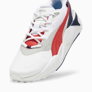 メンズ ゴルフ GS-X エフェクト スパイクレス シューズ, PUMA White-Strong Red-Deep Navy, extralarge-JPN