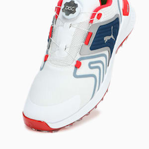 メンズ ゴルフ イグナイト イノベート ディスク スパイク シューズ, PUMA White-Persian Blue-Strong Red, extralarge-JPN