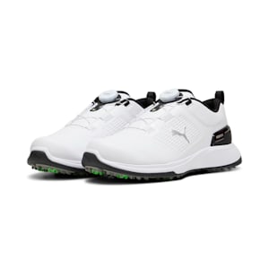 メンズ ゴルフ グリップフュージョン フレックス ディスク スパイク シューズ, PUMA White-PUMA Black, extralarge-JPN