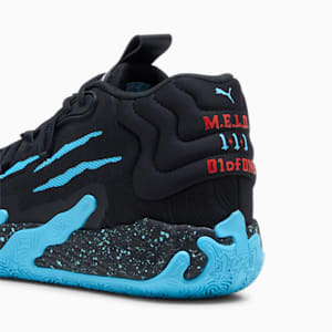 MB.03 Blue Hive Unisex Basketball Shoes, PUMA Black-Bright Aqua, extralarge-IND