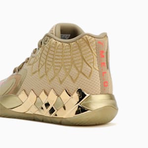 メンズ MB.01 GOLDEN CHILD バスケットボールシューズ, Metallic Gold-Fiery Coral, extralarge-JPN