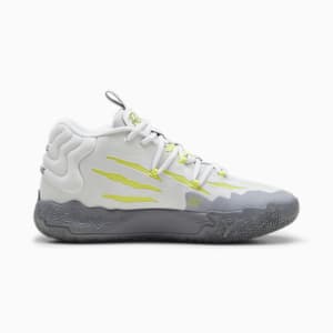 MB.03 Hills Unisex Basketball Shoes, Feather Gray-Lime Smash, extralarge-IND