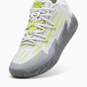 MB.03 Hills Unisex Basketball Shoes, Feather Gray-Lime Smash, extralarge-IND