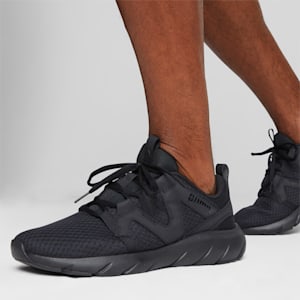 メンズ ソフトライド フレックス バイタル ワイド ランニングシューズ, PUMA Black-Cast Iron, extralarge-JPN