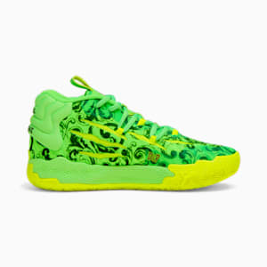PUMA x LAFRANCE MB.03 Youth Basketball Shoes, Fluro Green Pes-PUMA Green-Fluro Yellow Pes, extralarge