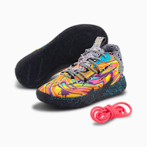 MELO x DEXTER'S LAB MB.03 Big Kids' Basketball Shoes, Puma Serré Yoga Studio Porcelain Ultra Rise Full, extralarge