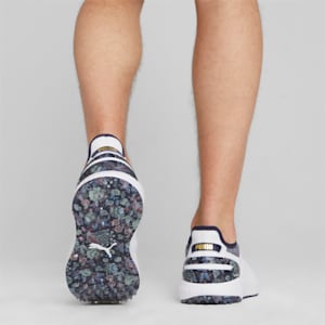メンズ ゴルフ PUMA × LIBERTY イグナイト エレベート スパイクレスシューズ, PUMA White-PUMA Navy, extralarge-JPN