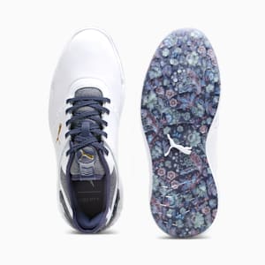 メンズ ゴルフ PUMA × LIBERTY イグナイト エレベート スパイクレスシューズ, PUMA White-PUMA Navy, extralarge-JPN