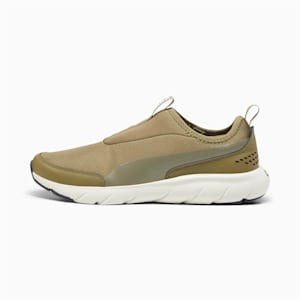 メンズ ソフトライド フレックス スリップ オン スーパーワイド ランニングシューズ, PUMA Olive-Sedate Gray, extralarge-JPN
