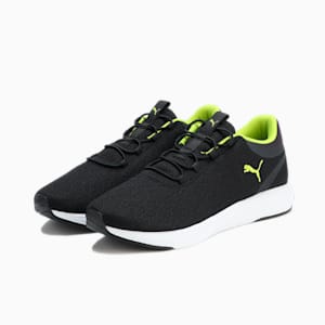 ユニセックス ソフトライド クルーズ 2 スリップ オン コード ランニングシューズ, PUMA Black-Lime Pow-Flat Dark Gray, extralarge-JPN