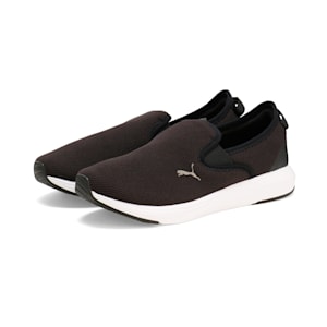ウィメンズ ソフトライド クルーズ 2 スリッポン ランニングシューズ, PUMA Black-Bronze, extralarge-JPN