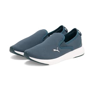 ウィメンズ ソフトライド クルーズ 2 スリッポン ランニングシューズ, Dark Night-PUMA Silver, extralarge-JPN