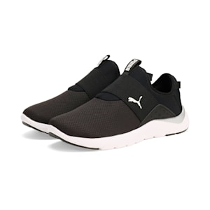 ウィメンズ ソフトライド REMI スリッポン ランニングシューズ, PUMA Black-PUMA White-PUMA Silver, extralarge-JPN