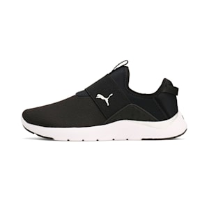 ウィメンズ ソフトライド REMI スリッポン ランニングシューズ, PUMA Black-PUMA White-PUMA Silver, extralarge-JPN