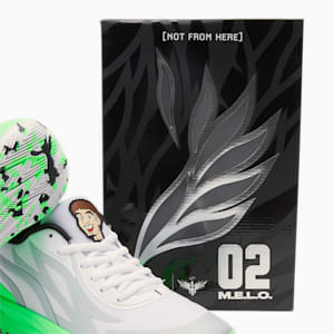 PUMA x LAMELO BALL MB.02 Lo LaMel-O Men's Basketball Shoes, Elektro Green-PUMA White, extralarge