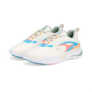 ユニセックス ゴルフ PUMA × DUVIN GSファスト スパイクレスシューズ, Frosty White-Regal Blue, extralarge-JPN